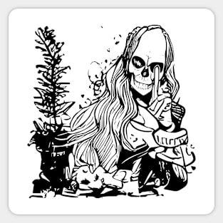 Death and the Flower Sticker